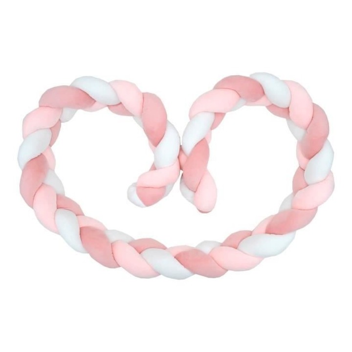 Tresse de décoration BABYCALIN - Coussin - Velours - 200 cm - Rose -