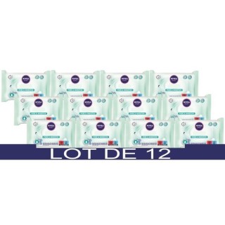 63 Lingettes NIVEA BABY Pure & Sensitive - Lot de 12