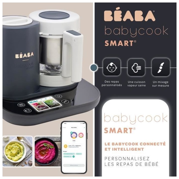 BEABA, Babycook Smart - Gris Anthracite