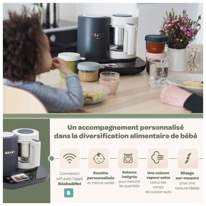 BEABA, Babycook Smart - Gris Anthracite
