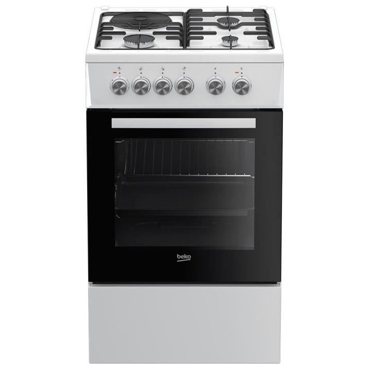 BEKO - FSS53000DW - Cuisiniere 50 cm - 3 Gaz + 1 Electrique - 60 L - C