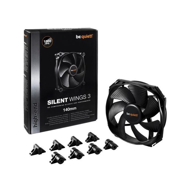 Be Quiet Ventilateur de boîtier SILENT WINGS 3 - 140mm