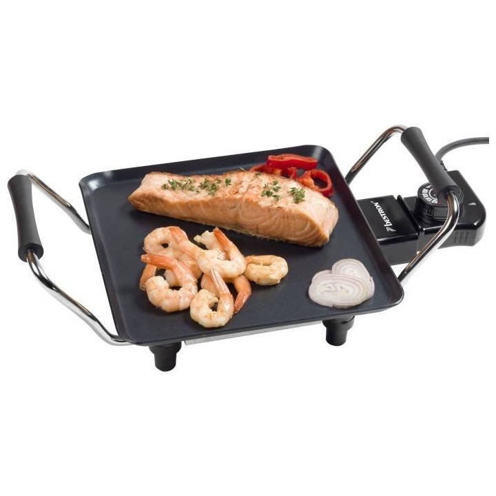 Bestron Grill de table Plancha 1000 W 21 x 21 cm ABP600