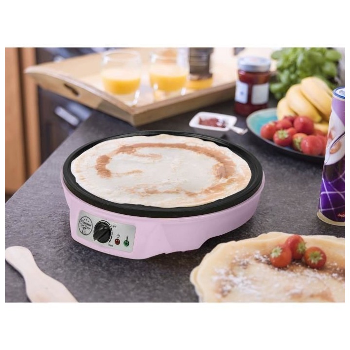 Bestron Crepiere électrique au design rétro, Sweet Dreams, Revetemen