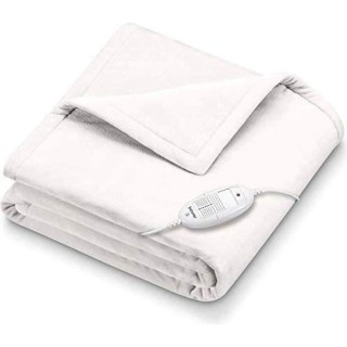 BEURER HD 75 Cosy Blanc - Couverture chauffante - Ultra-douce, réglab