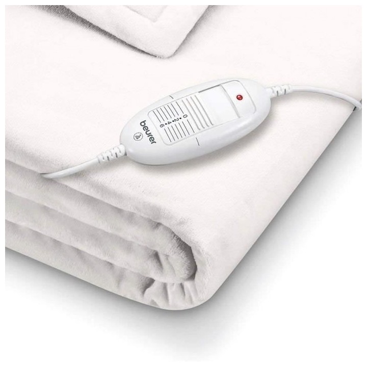 BEURER HD 75 Cosy Blanc - Couverture chauffante - Ultra-douce, réglab