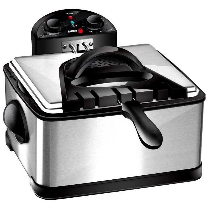 FAGOR FG124 - Friteuse Electrique - 4L - 2000W - 1,8 Kg de frites - 3