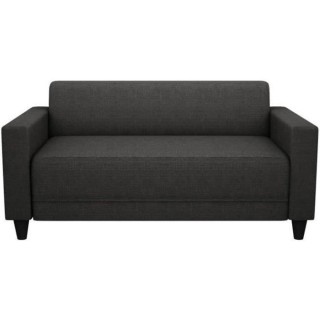 Canapé fixe 2 places BOB - Tissu anthracite - L 137 x P 77x H 65 cm