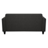 Canapé fixe 2 places BOB - Tissu anthracite - L 137 x P 77x H 65 cm