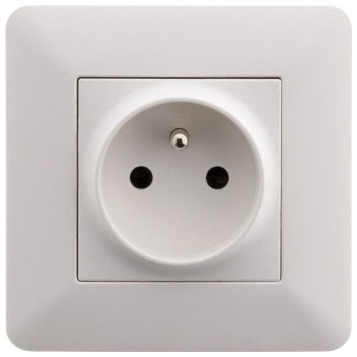 ARTEZO Prise simple avec terre 2P+T 16 A blanc