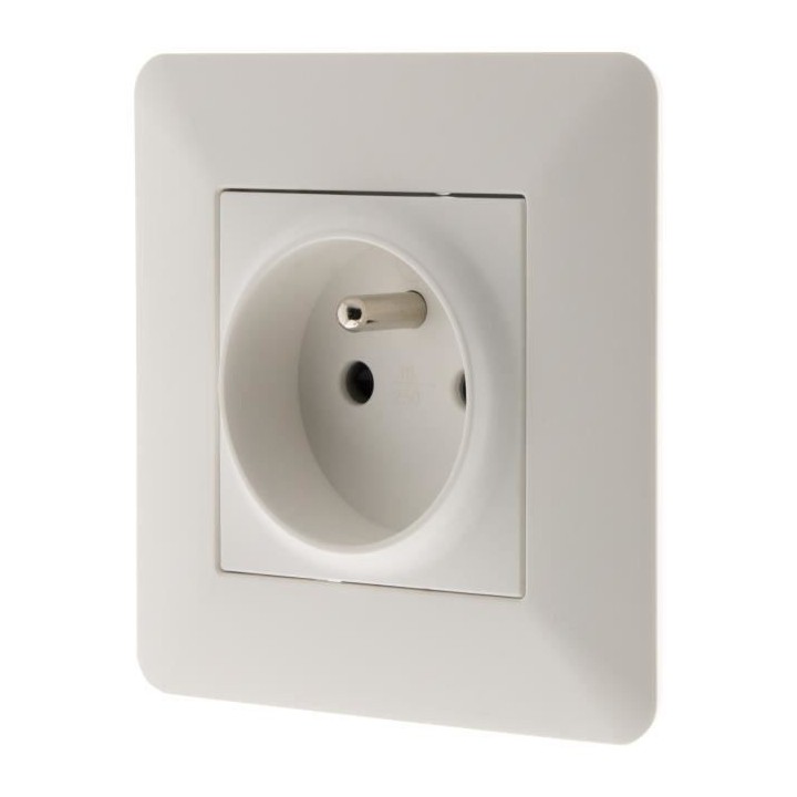ARTEZO Prise simple avec terre 2P+T 16 A blanc