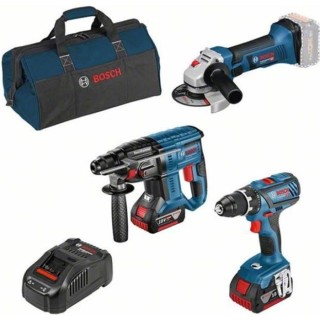 Kit 3 outils 18V BOSCH PROFESSIONNEL : Perceuse GSR Meuleuse GWS Perfo