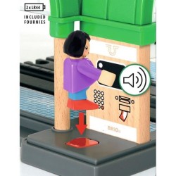 Brio World Gare Centrale Sonore - Accessoire sonore pour circuit de train en bois - Ravensburger - Mixte des 3 ans - 33649