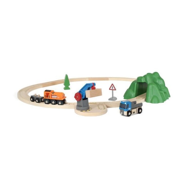 Brio World Circuit Transport de Fret - Coffret complet 19 pieces - Cir