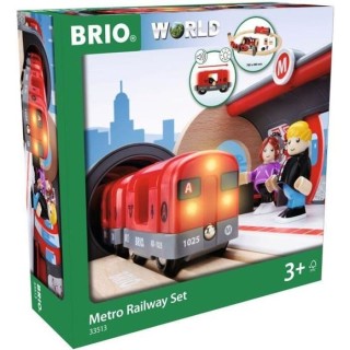 Brio World Circuit Metro - Coffret complet 20 pieces - Circuit de trai