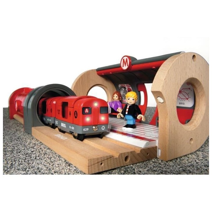 Brio World Circuit Metro - Coffret complet 20 pieces - Circuit de trai