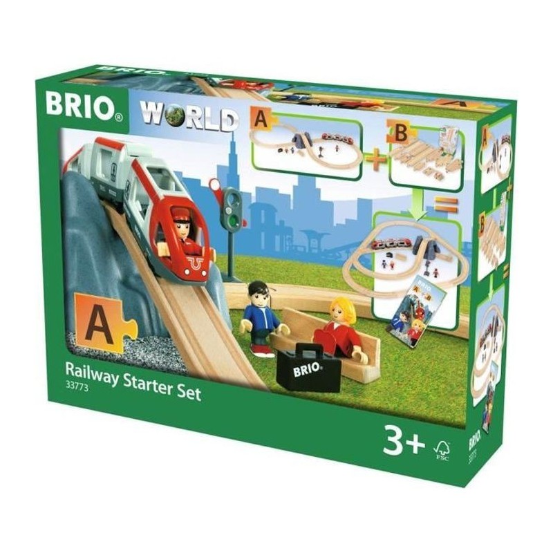 Brio World Circuit en 8 Voyageurs - Coffret complet 26 pieces - Circuit de train en bois - Ravensburger - Mixte des 3 ans - 3377