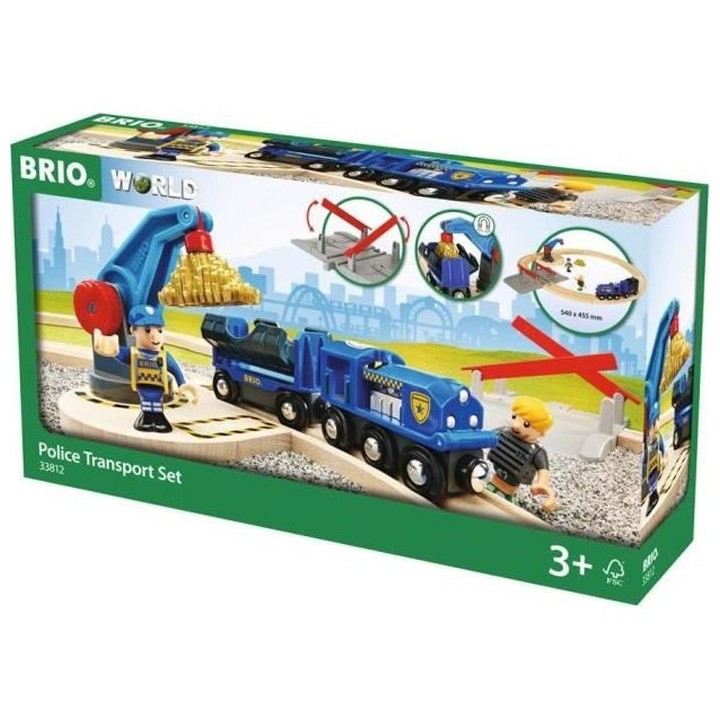 Brio World Circuit Police - Coffret complet 17 pieces - Circuit de tra