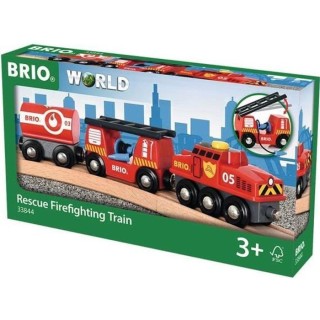 Brio World Train des Pompiers - Accessoire Circuit de train en bois -