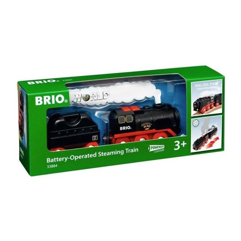 Brio World Locomotive a piles a vapeur - Accessoire Circuit de train en bois avec vraie vapeur ! - Ravensburger - Des 3 ans - 33