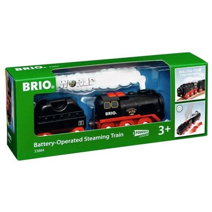 Brio World Locomotive a piles a vapeur - Accessoire Circuit de train e