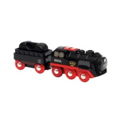 Brio World Locomotive a piles a vapeur - Accessoire Circuit de train en bois avec vraie vapeur ! - Ravensburger - Des 3 ans - 33