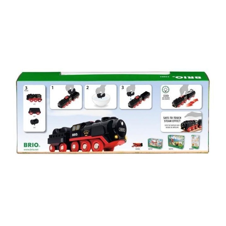 Brio World Locomotive a piles a vapeur - Accessoire Circuit de train e