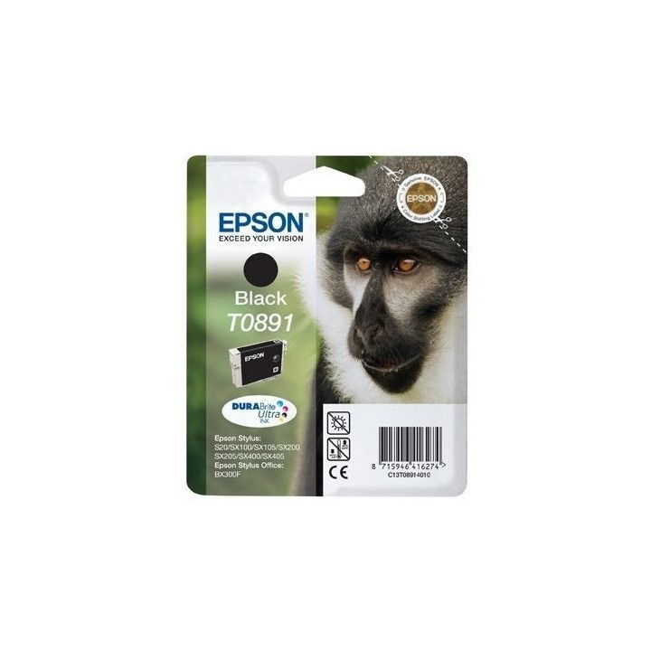 EPSON Cartouche d'encre T0891 Noir - Singe (C13T08914011)