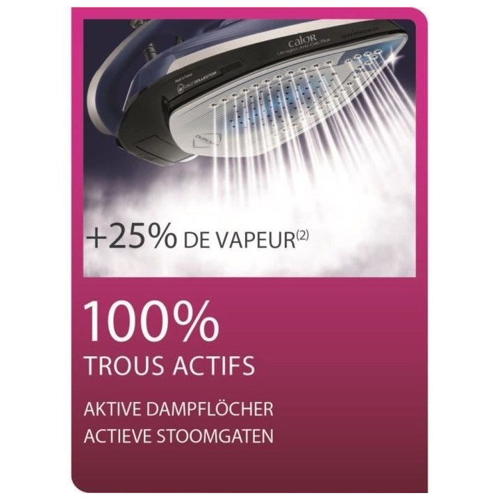 CALOR FV6846C0 Ultragliss Anti-Calc Plus, Fer a repasser, Vapeur 50g/m