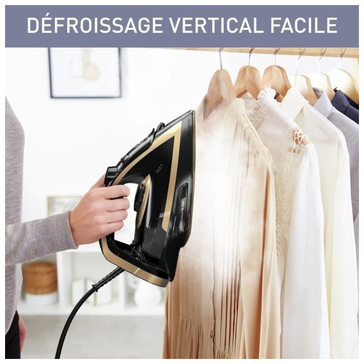 CALOR FV8064C0 Fer a repasser vapeur, 3000 W, Débit vapeur 50 g/min,