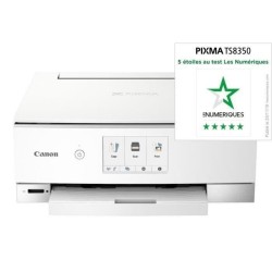 Imprimante Multifonction Jet d'encre CANON PIXMA TS8351 - WiFi - Blanc - 6 cartouches