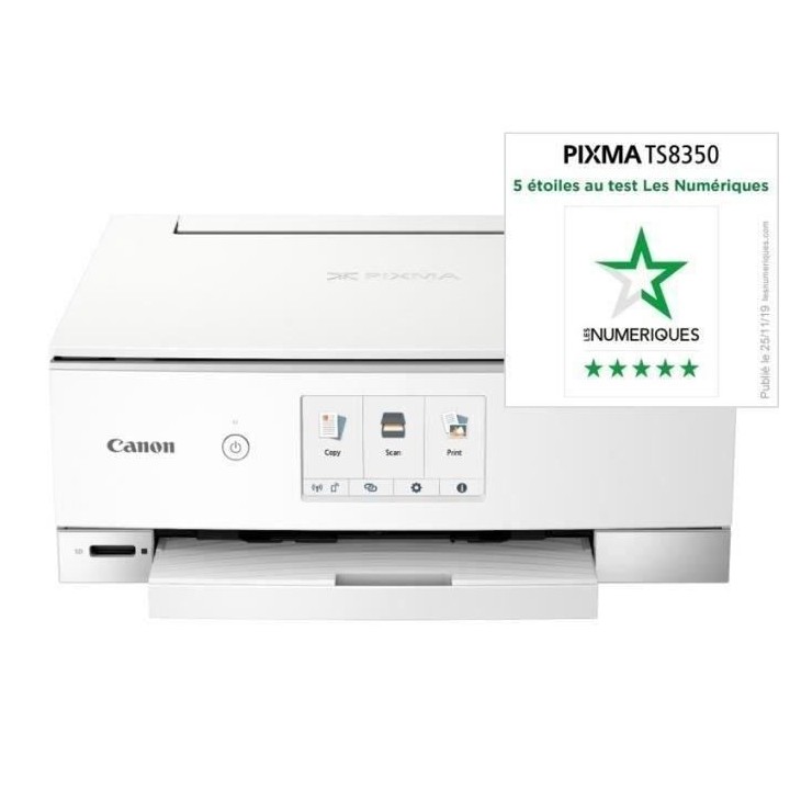 Imprimante Multifonction Jet d'encre CANON PIXMA TS8351 - WiFi - Blanc