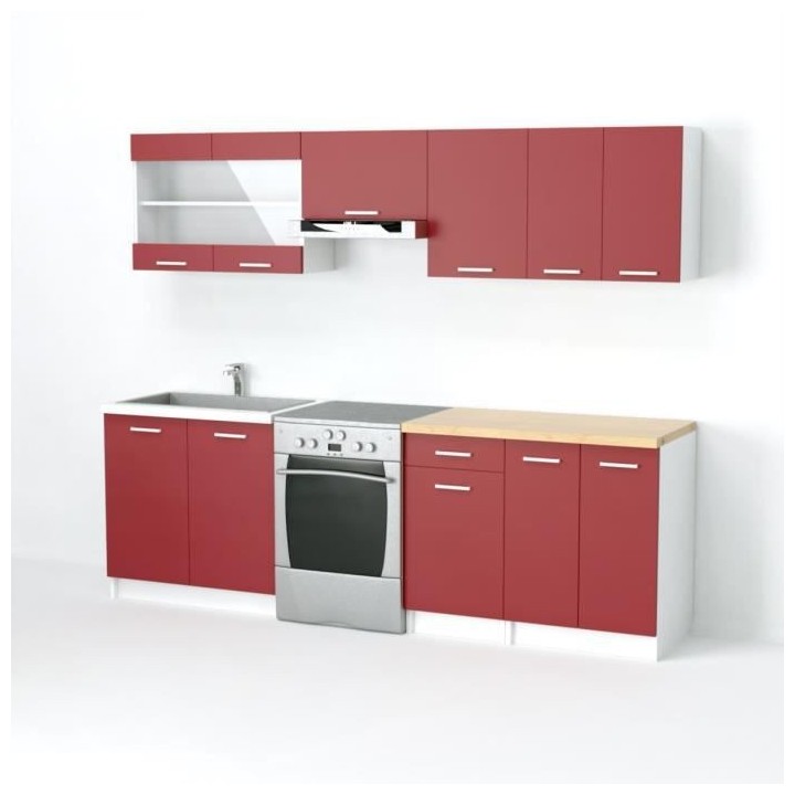 ULTRA Cuisine complete avec plan de travail L 2m40 - 7 éléments - Ro