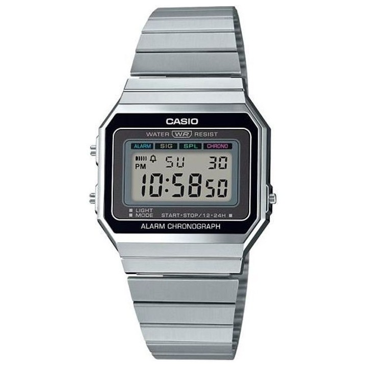 CASIO Collection Montre A700WE-1AEF solaire, chrono, compte a rebours,