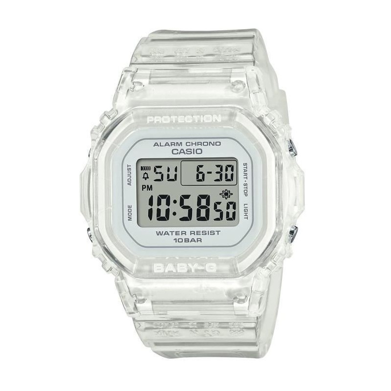 Montre - CASIO - Baby-G - Blanche transparente résine