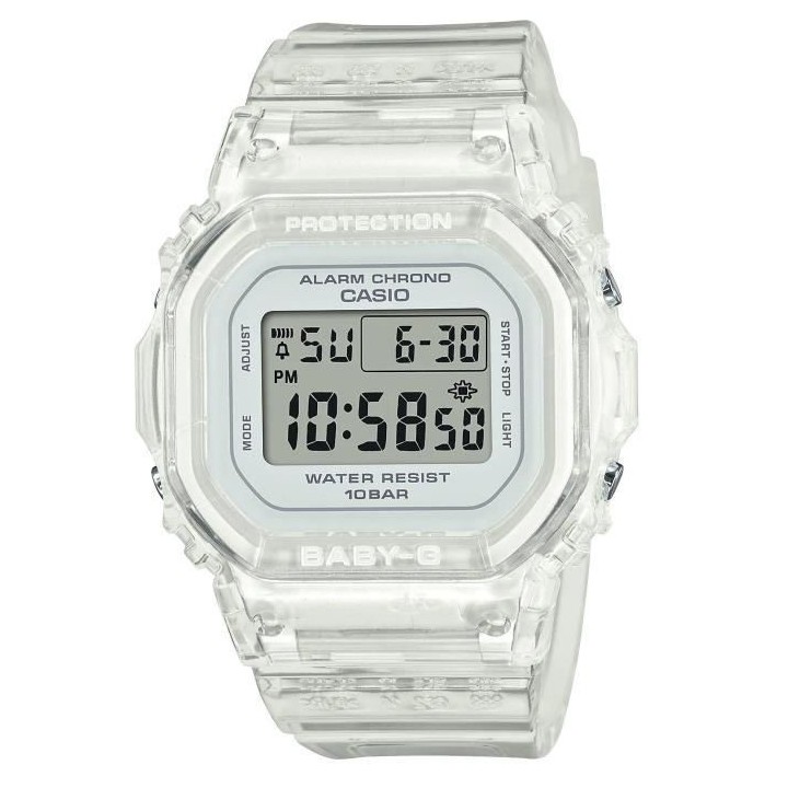 Montre - CASIO - Baby-G - Blanche transparente résine