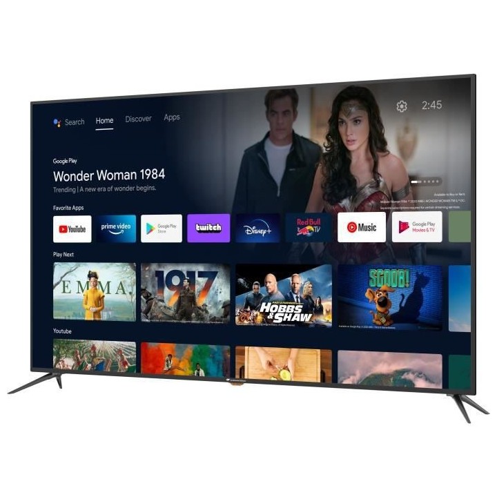 CONTINENTAL EDISON CELED65UHDSA22B6 - TV LED UHD 4K 65'' (164cm) - AND