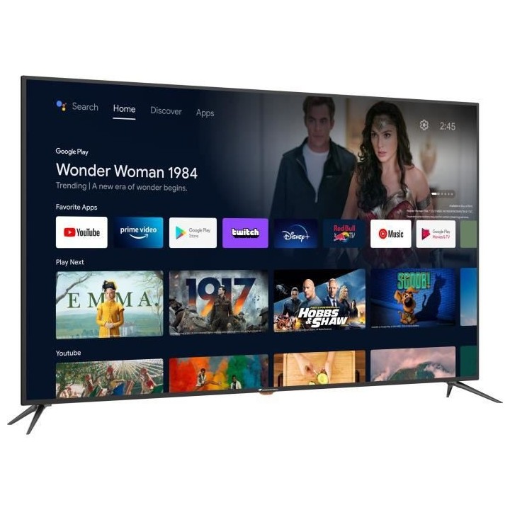 CONTINENTAL EDISON CELED65UHDSA22B6 - TV LED UHD 4K 65'' (164cm) - AND