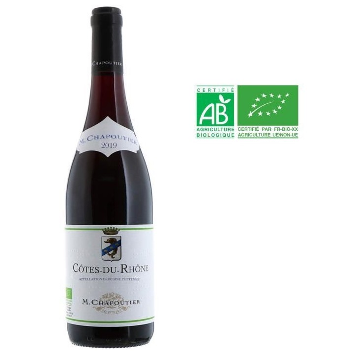 M. Chapoutier 2019 Côtes-du-Rhône - Vin rouge de la Vallée du Rhôn