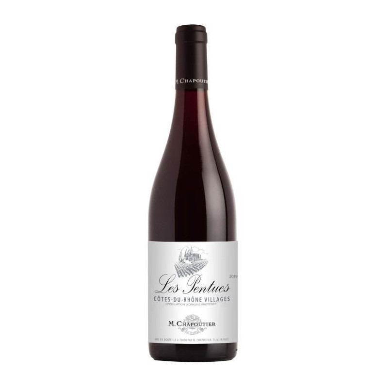 M. Chapoutier Les Pentues 2021 Côtes du Rhône Villages - Vin rouge de la Vallée du Rhône