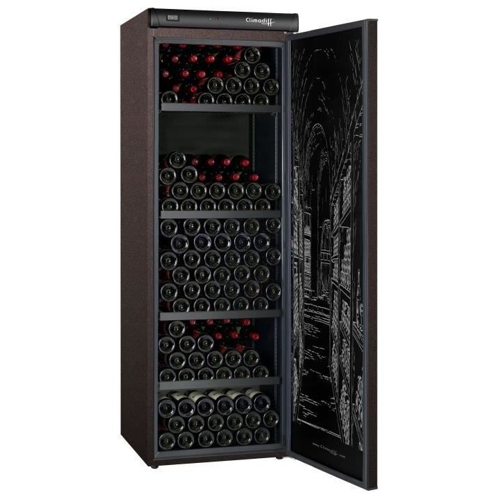 Cave a vin de veillissement CLIMADIFF - 264 bouteilles - Classe G - Ni