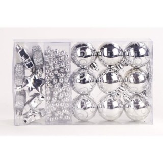 Kit 14 pieces pour décoration de Noël - Boules, Guirlande et Etoiles