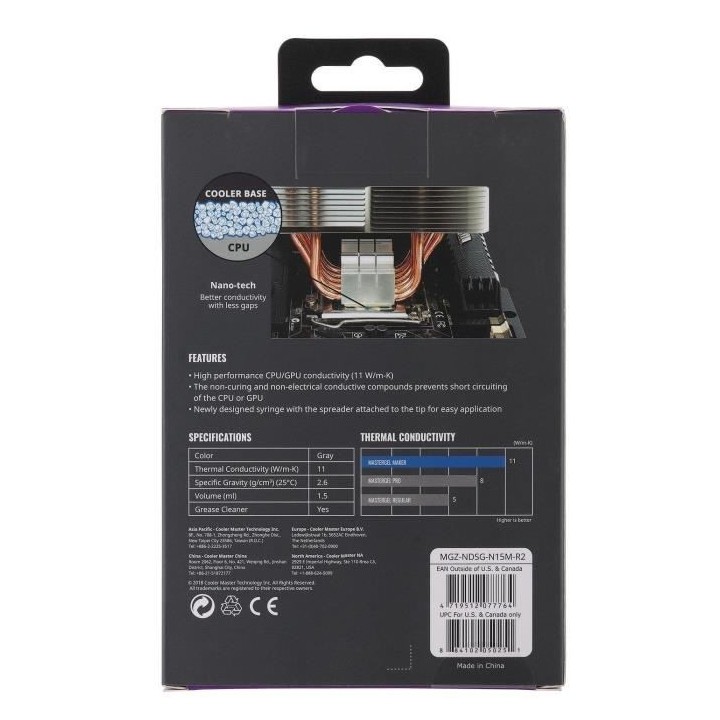 Cooler Master MasterGel Maker combiné de dissipateurs thermiques 11 W