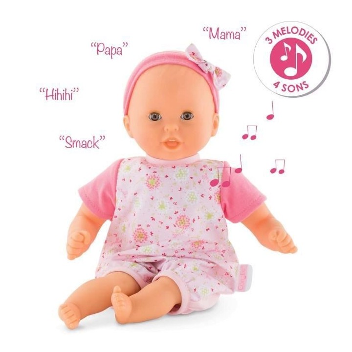 COROLLE - Mon Premier Poupon - Bébé Calin Bisous & Mélodies - 30cm