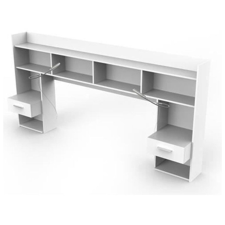 DEMEYERE Environnement de lit + liseuses - Décor blanc - L 221.8 x P