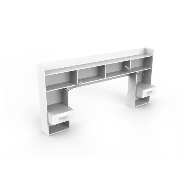 DEMEYERE Environnement de lit + liseuses - Décor blanc - L 221.8 x P