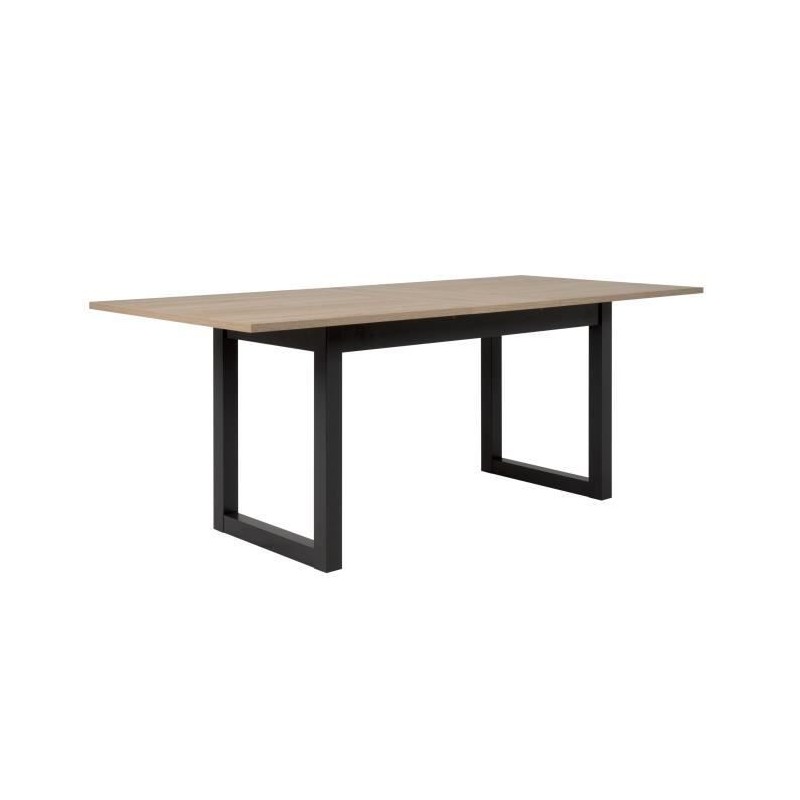 Table a manger extensible - Décor chene sonoma et anthracite - 160-200 cm - DENVER