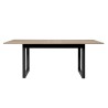 Table a manger extensible - Décor chene sonoma et anthracite - 160-200 cm - DENVER