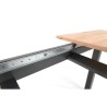 Table a manger extensible - Décor chene sonoma et anthracite - 160-200 cm - DENVER