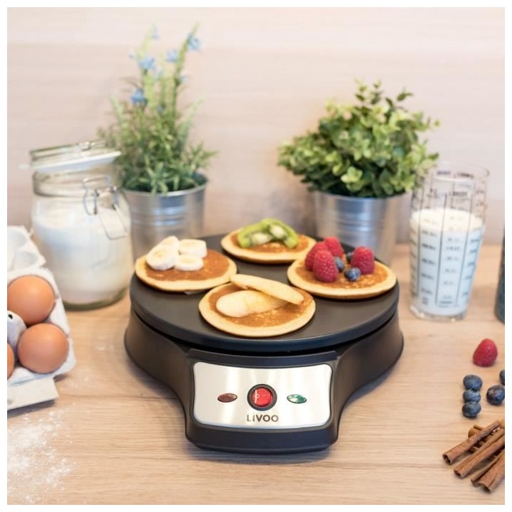 DOMOCLIP DOC143 Crepiere électrique - Noir